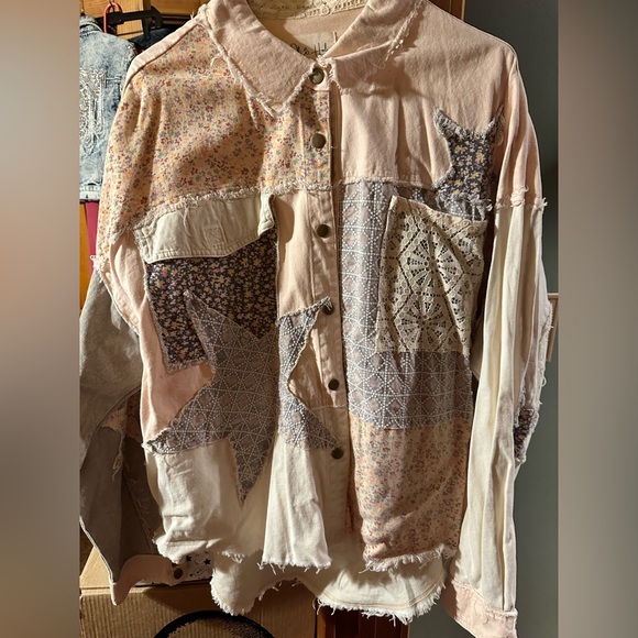 Oli & Hali Star ⭐️ Patchwork Shacket - Picture 3 of 7